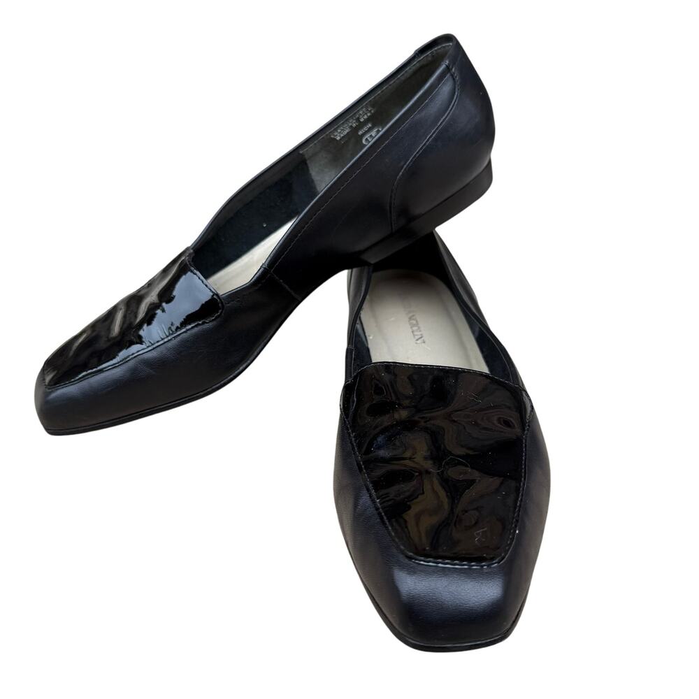 Enzo Angiolini Black Leather Loafers - Women's Size 7.5M
